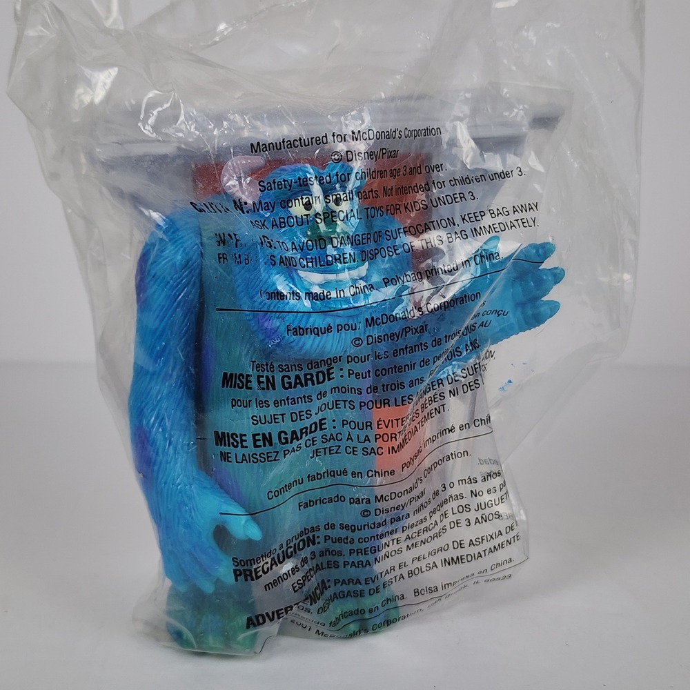 2001‎ Disney Pixar Monsters Inc Sulley McDonald's Happy Meal Toy Glow Eyes